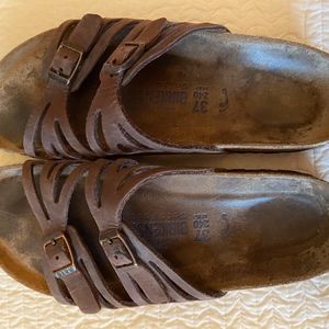 Birkenstock Granada Brown Leather, Sz 7 EU37